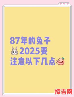 1987年属兔2025年运势与年龄解析-第1张图片