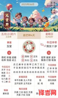 2025年农历五月初六是否为黄道吉日-第1张图片