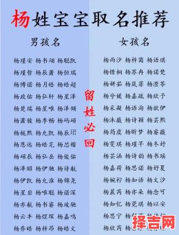 姓杨 女孩名字 姓杨女孩子取名字-第1张图片