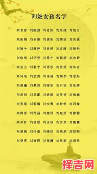 刘什么女孩名字另类特殊 刘叫什么名字女孩-第1张图片