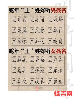 王姓 女孩 王姓女孩属蛇的取名-第1张图片