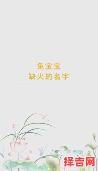 属兔缺火男孩名字大全集 属兔缺火的女孩子取什么名字好呢-第1张图片