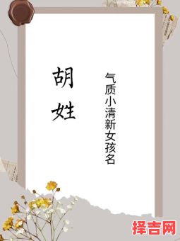 胡姓取名字女孩大全 胡姓取名字女孩-第1张图片