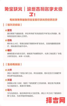 缺火属兔男孩名字大全集 兔宝缺火女孩名-第1张图片