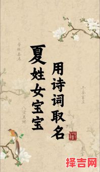 姓夏的女孩子取名字大全 姓夏的女孩子取名字-第1张图片