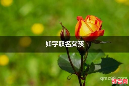 带如字的名字女孩 带如字女孩名字洋气-第1张图片