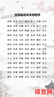 带字的女孩名字寓意 带字的女孩名字洋气-第1张图片