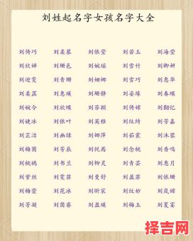 刘取名字女孩 刘名字女孩名字-第1张图片